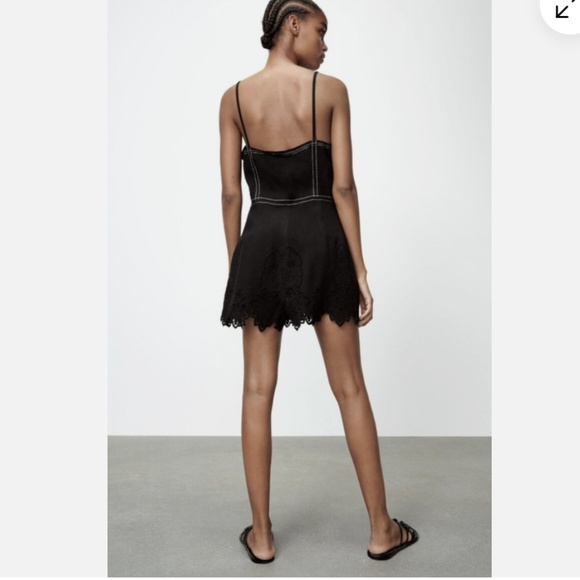 ZARA Black Lace Romper 🖤 | Women’s Small | Night-Out Chic - Picture 3 of 6